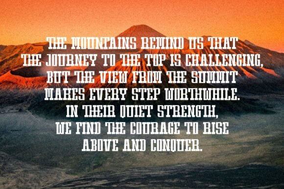 Mountain Vector Font PNG with transparent background - Preview 1