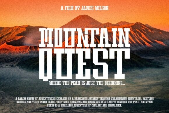 Mountain Vector Font PNG with transparent background - Preview 2