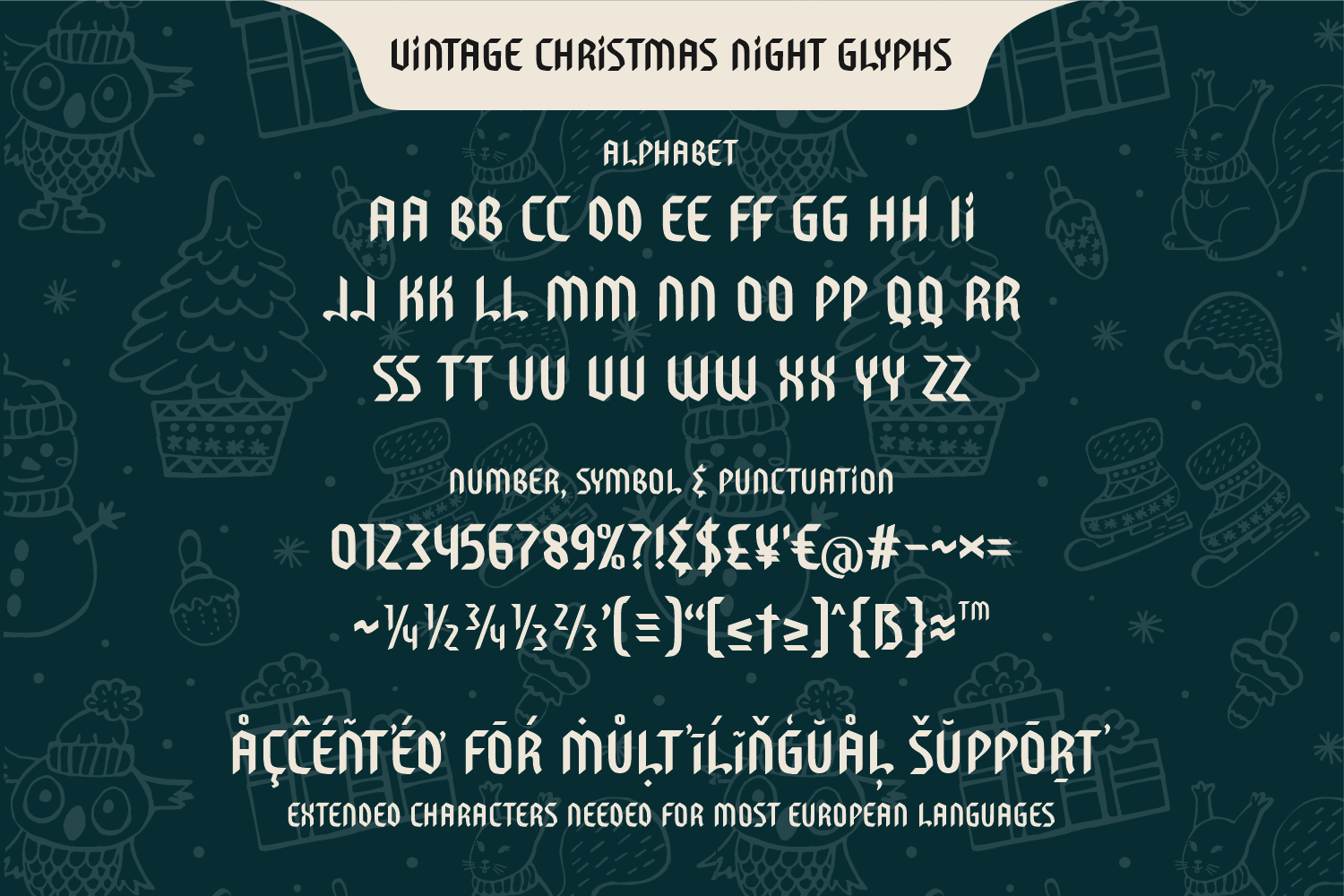 Vintage Christmas Night Font - photo 6