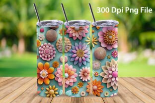 3D Tumbler 20oz Skinny Wrap Design Png Graphic by GraphicArt · Creative ...