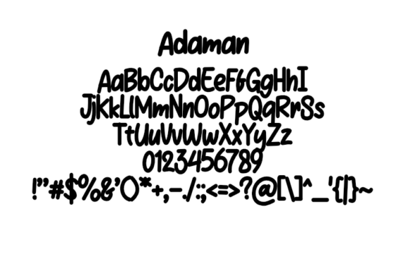 Adaman Font - Preview 1