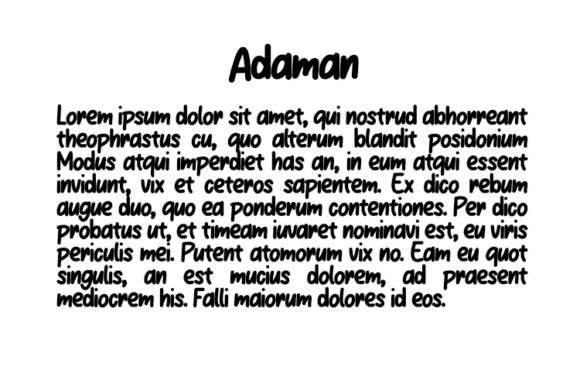 Adaman Font - Preview 2