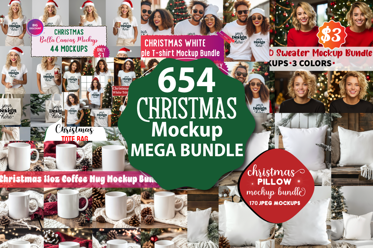 Christmas Mockup Mega Bundle