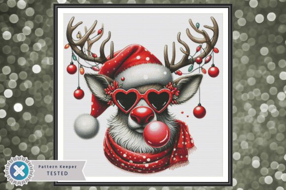 Christmas Reindeer Cross Stitch Pattern
