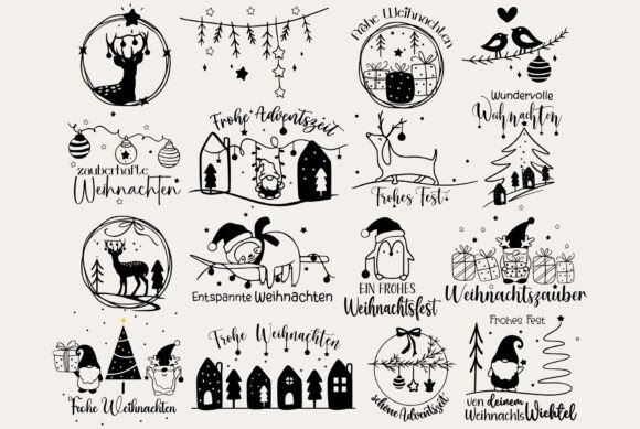 Christmas Svg ,Frohe Weihnachten Svg