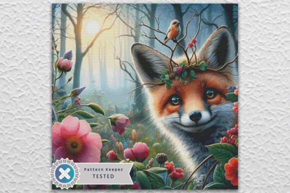 Cute Forest Fox Cross Stitch Pattern PDF