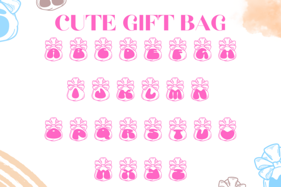 Cute Gift Bag Font - Preview 1