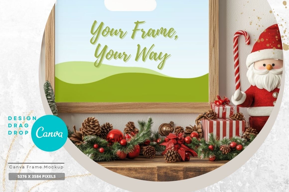 EasyEdit Canva Christmas Frame Mockup 01