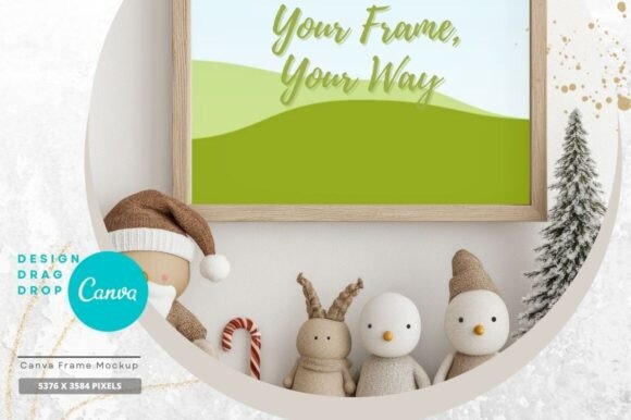 EasyEdit Canva Christmas Frame Mockup 04