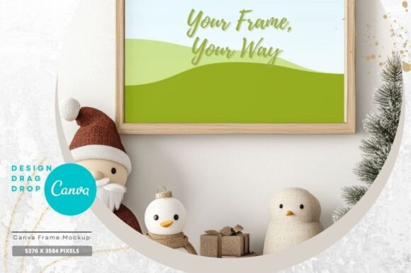 EasyEdit Canva Christmas Frame Mockup 05