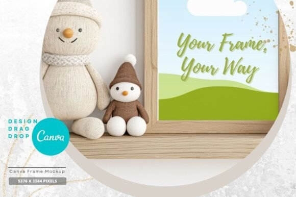 EasyEdit Canva Christmas Frame Mockup 06