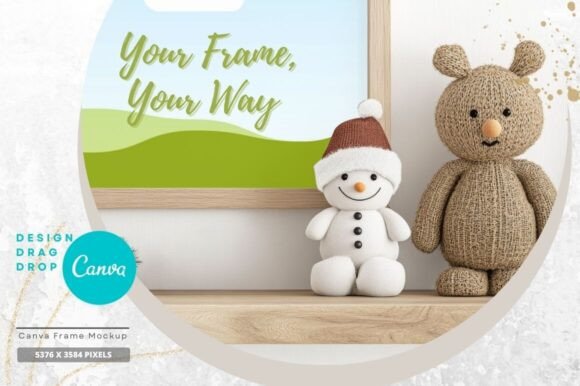 EasyEdit Canva Christmas Frame Mockup 07