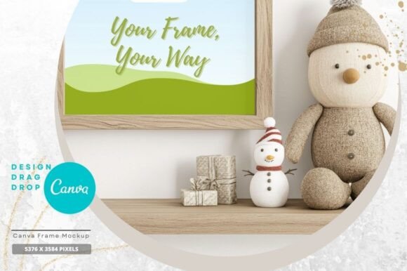 EasyEdit Canva Christmas Frame Mockup 09