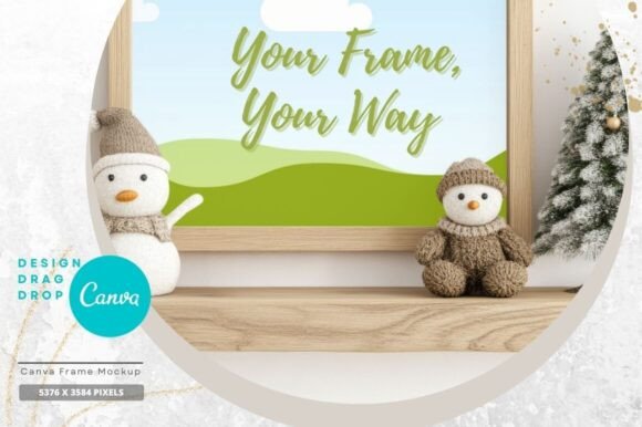 EasyEdit Canva Christmas Frame Mockup 10