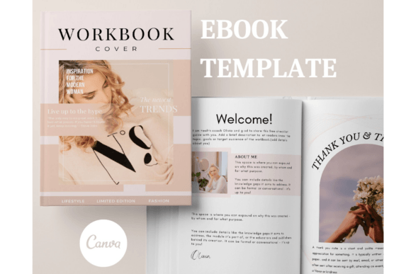 Ebook Template Canva | Workbook Template Graphic by Anjali Anjali ...