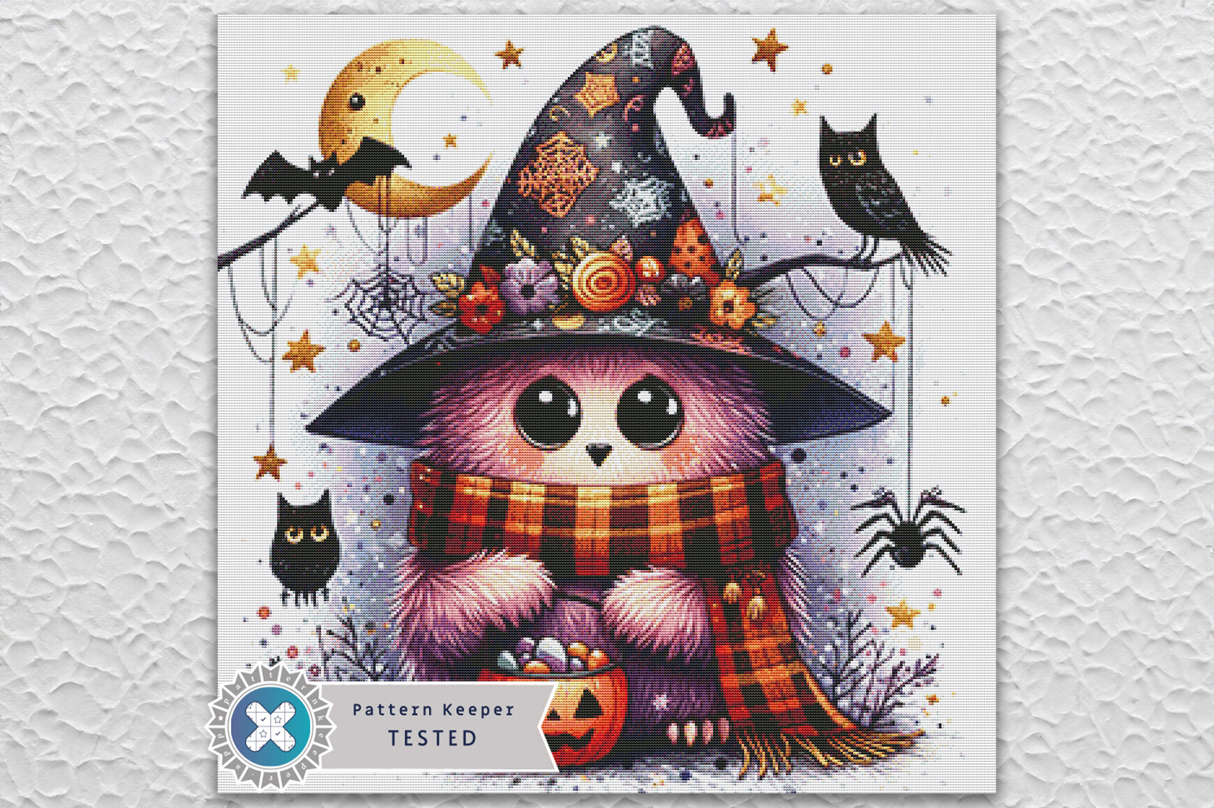 Halloween Monster Cross Stitch Pattern