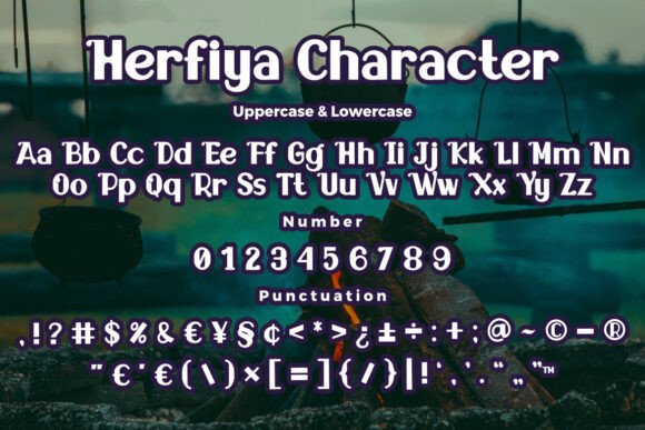 Herfiya Font PNG with transparent background - Preview 6