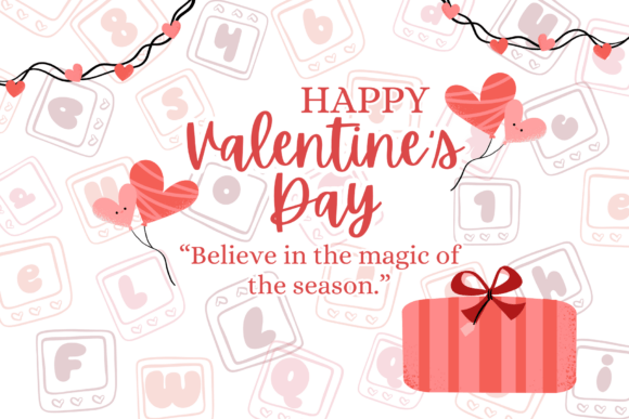 Love Card Font PNG with transparent background - Preview 4