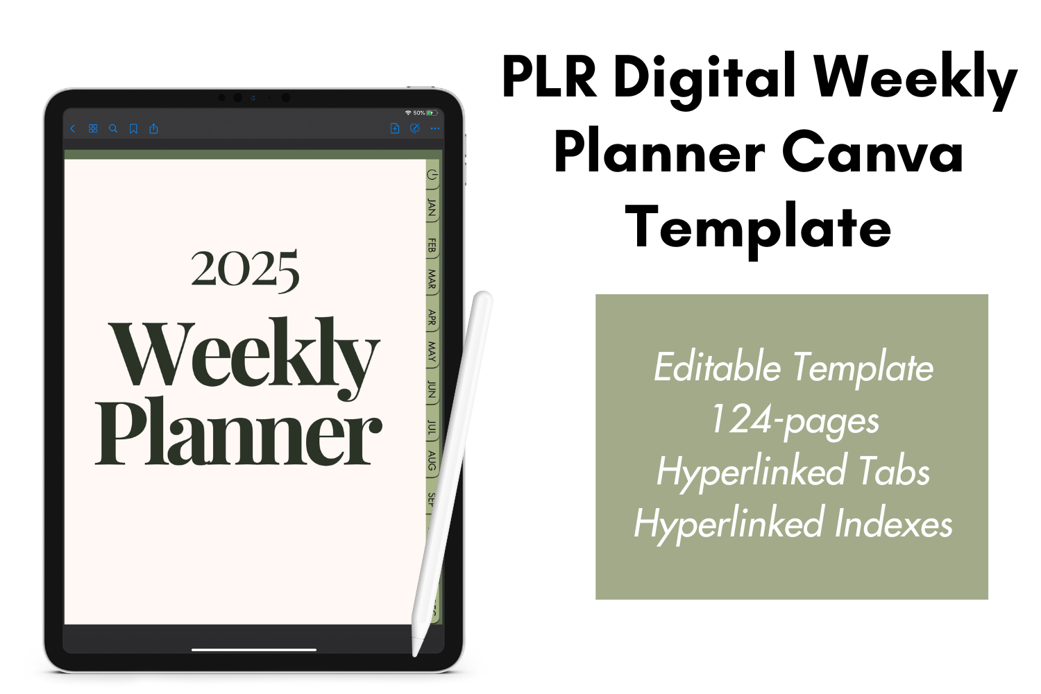 PLR Digital Planner Canva Template Graphic by diyhomeprintables ...