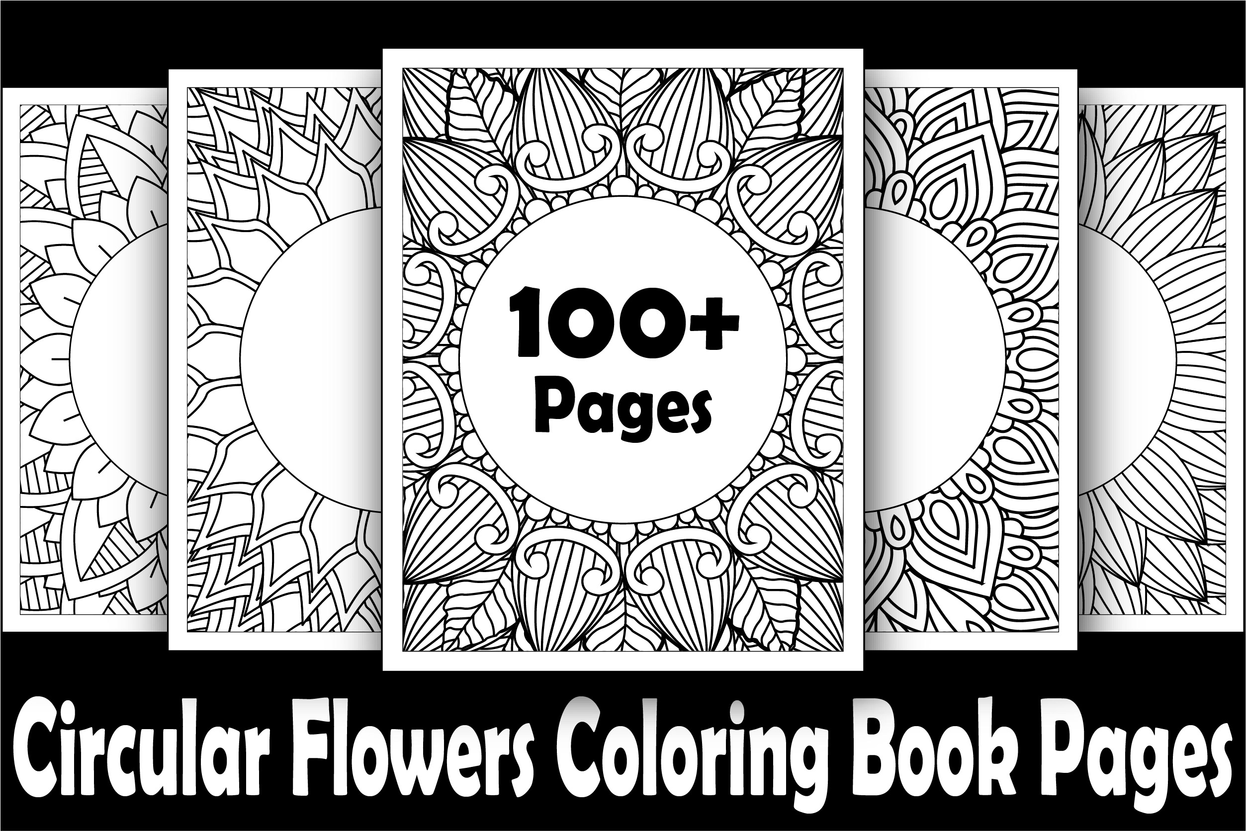 100+Circular Flower Coloring Pages Graphic by Pixvera · Creative Fabrica