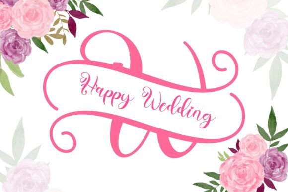 Beautiful Sweet Monogram Font - Preview 1