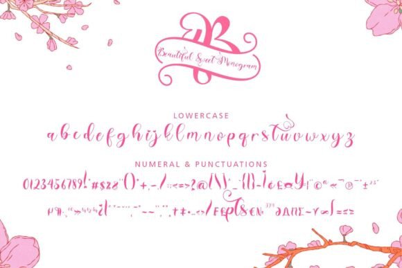 Beautiful Sweet Monogram Font - Preview 5