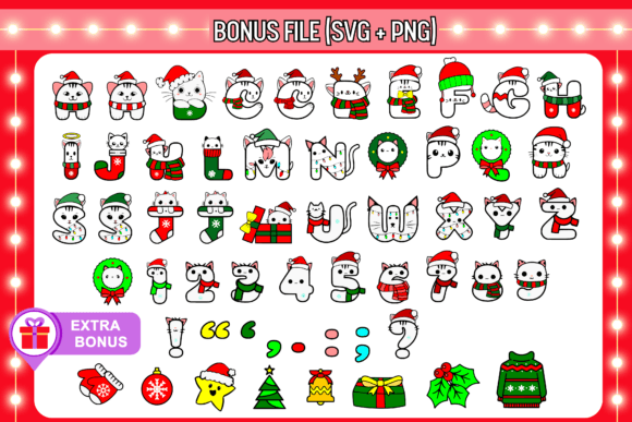 Cat Christmas Font - Preview 2