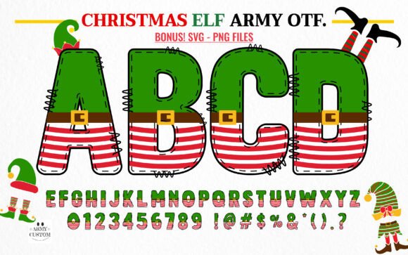 Christmas Army Bundle Font - Preview 1