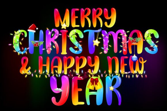 Color of Christmas Font - Preview 1