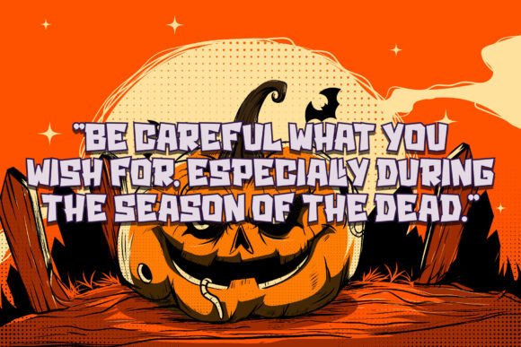 Comic Halloween Font PNG with transparent background - Preview 4