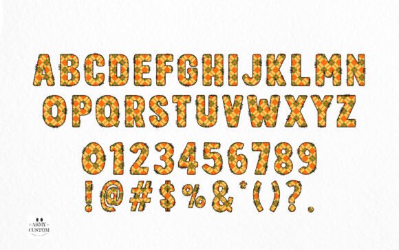 Fall Plaid Army Font - Preview 1