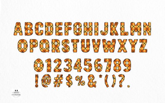Fall Plaid Army Font - Preview 1