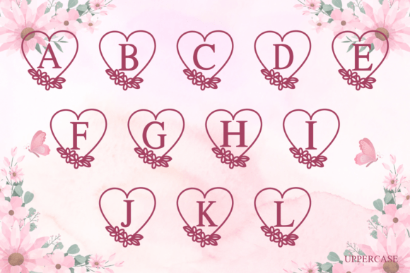 Flower Heart Font - Preview 1