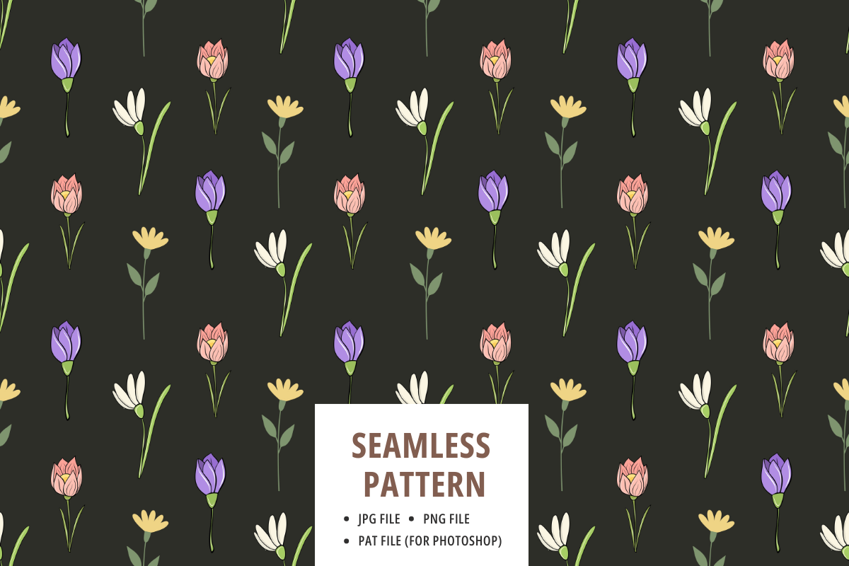 Flower Patterns Seamless Graphic by crazysam · Creative Fabrica