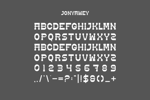 Jonyawey Font PNG with transparent background - Preview 2