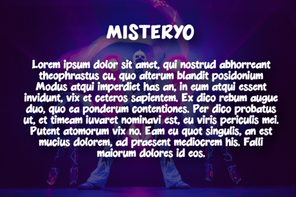 Misteryo Font PNG with transparent background - Preview 2