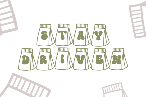 Paper Bag Font PNG with transparent background - Preview 2