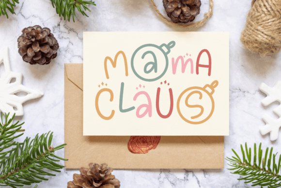 Santa Mama Font PNG with transparent background - Preview 1