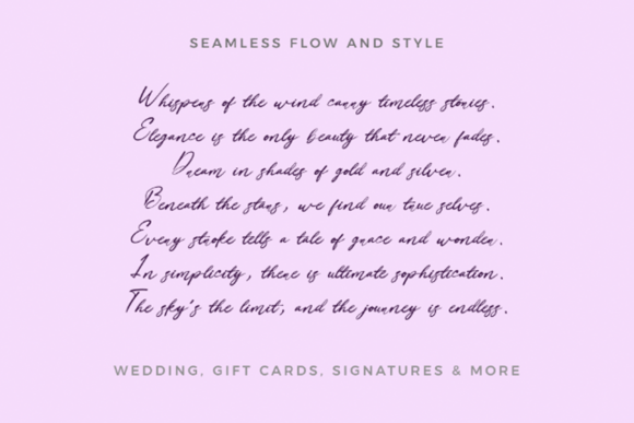 Silverquill Font PNG with transparent background - Preview 5