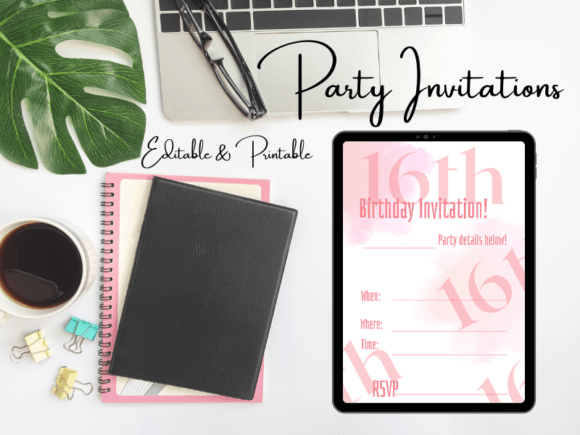 16TH Birthday Party Invitation