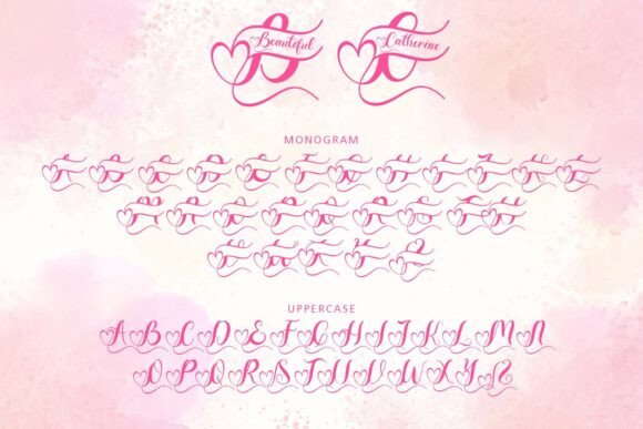 Beautiful Catherine Monogram Font - Preview 5