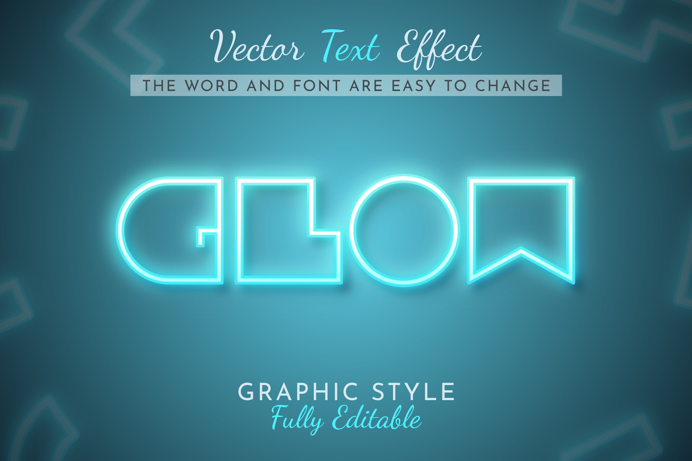 Blue Glow Editable Text Effect Graphic by rwgusev · Creative Fabrica