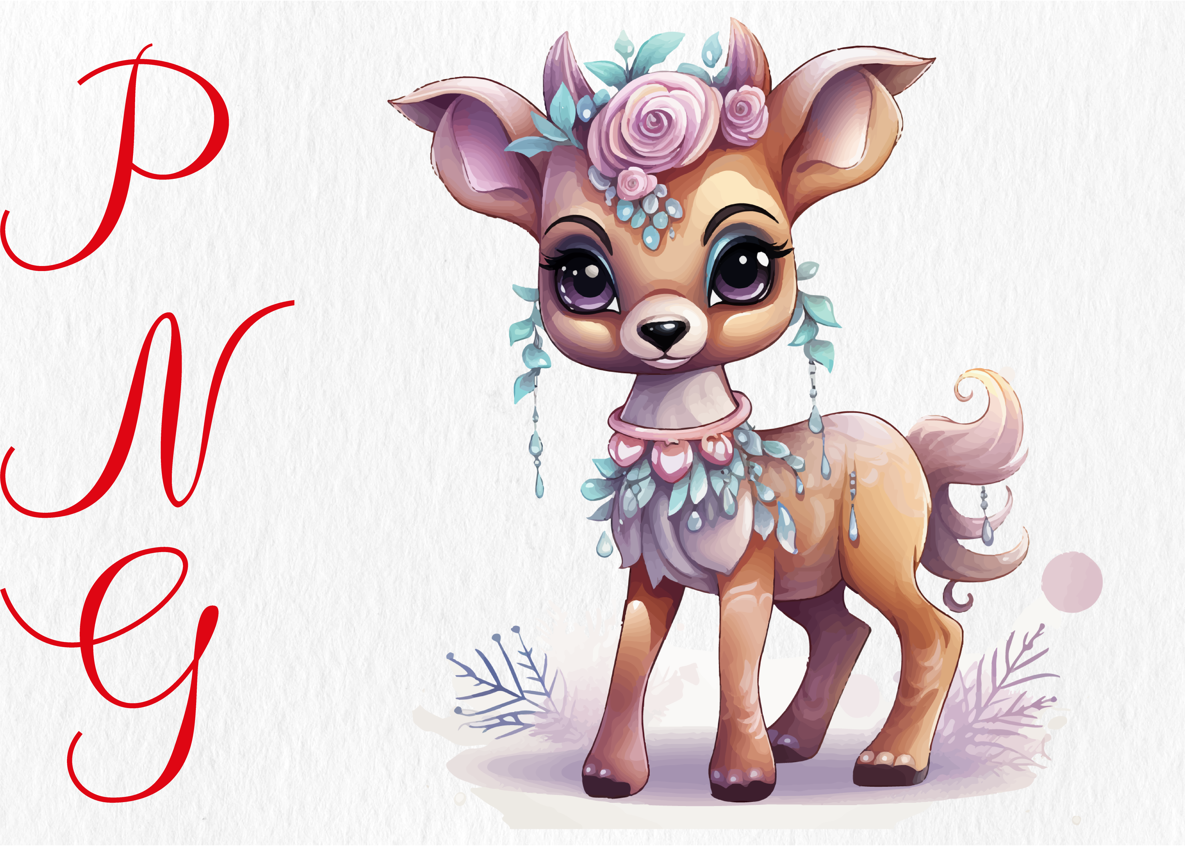 Cute Christmas Deer PNG Graphic by Merch Creative · Creative Fabrica