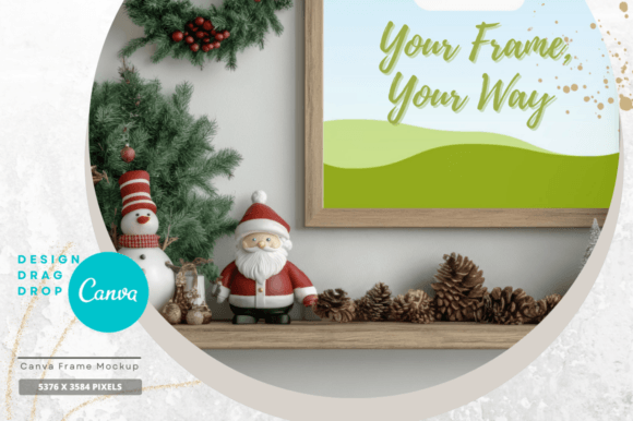 EasyEdit Canva Christmas Frame Mockup 12