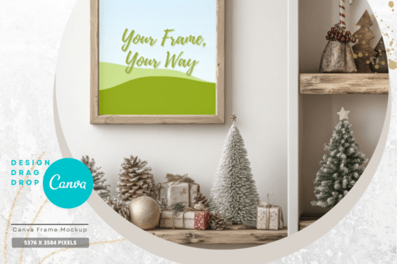 EasyEdit Canva Christmas Frame Mockup 13