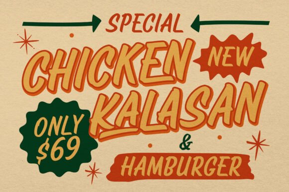 Kanoz Brush Font PNG with transparent background - Preview 1