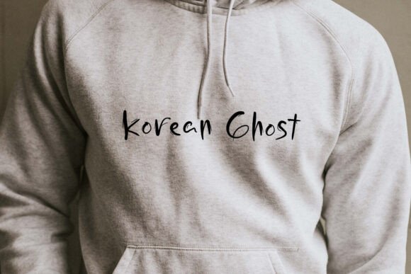 Korean Ghost Font PNG with transparent background - Preview 1