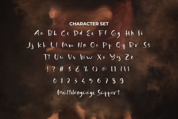 Korean Ghost Font PNG with transparent background - Preview 4