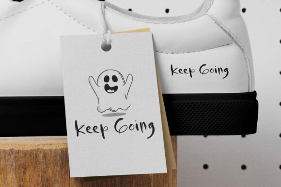 Korean Ghost Font PNG with transparent background - Preview 5