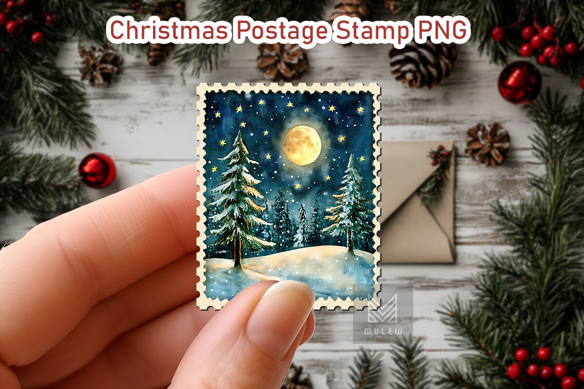 Nostalgic Christmas Postage Stamp Bundle - photo 16